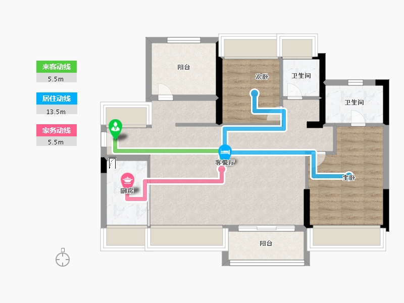 广东省-珠海市-方直西岸-75.99-户型库-动静线