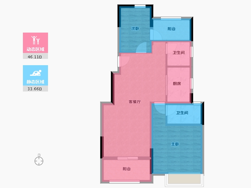 浙江省-嘉兴市-奥园玺悦府-71.20-户型库-动静分区