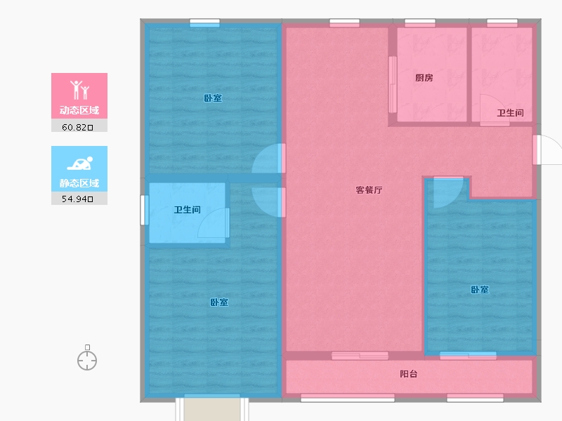 浙江省-嘉兴市-元宝湾-104.80-户型库-动静分区