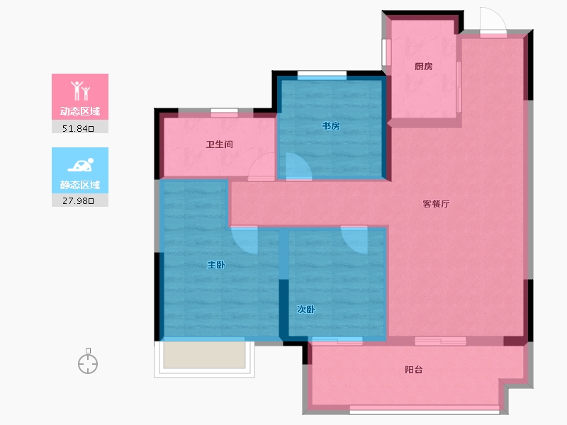 浙江省-嘉兴市-金悦学府-71.20-户型库-动静分区