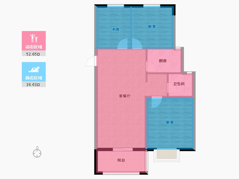 浙江省-嘉兴市-元宝湾-80.80-户型库-动静分区