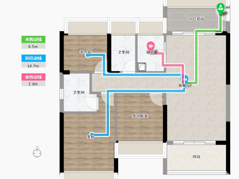 广东省-珠海市-峰泽丽苑-81.99-户型库-动静线