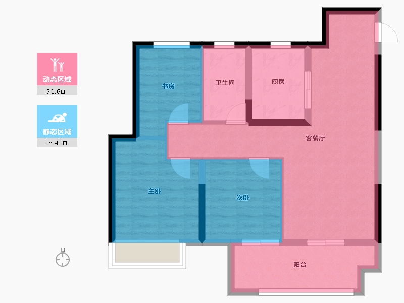 浙江省-嘉兴市-金悦学府-71.20-户型库-动静分区