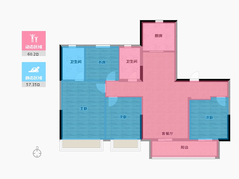 浙江省-嘉兴市-金悦学府-105.86-户型库-动静分区