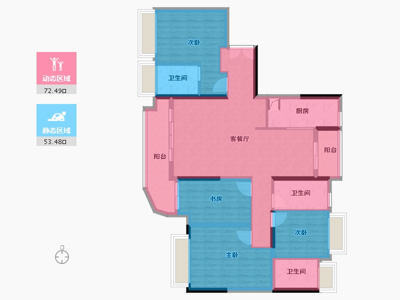 广东省-珠海市-双瑞藏珑湾-112.00-户型库-动静分区