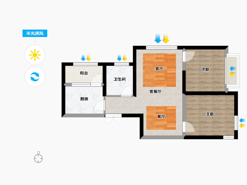 河南省-郑州市-海马公园-57.01-户型库-采光通风