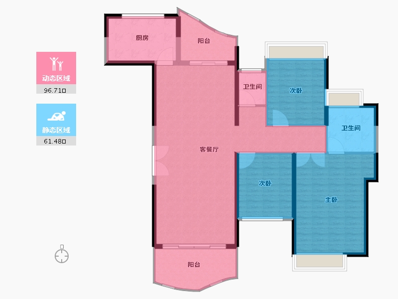 广东省-深圳市-大中华·深汕湾1号-145.80-户型库-动静分区