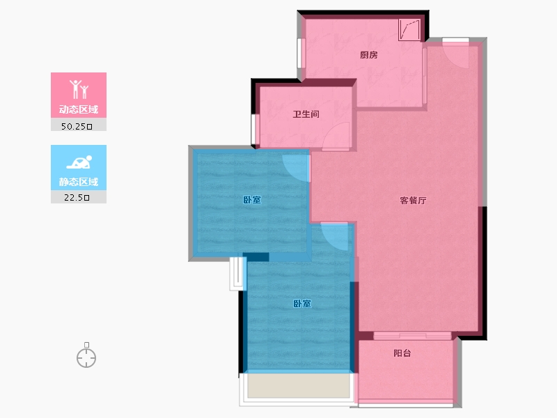 河南省-郑州市-美盛中华城-65.06-户型库-动静分区