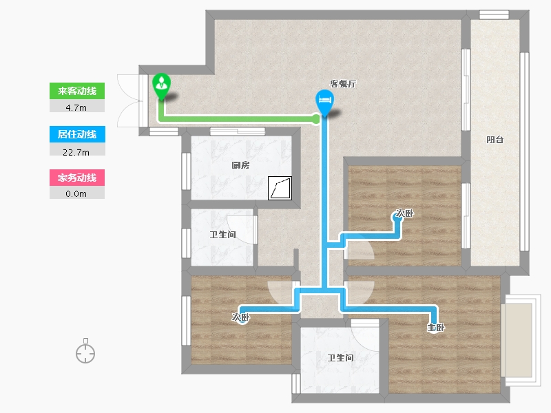 陕西省-宝鸡市-宏运海河湾-87.68-户型库-动静线