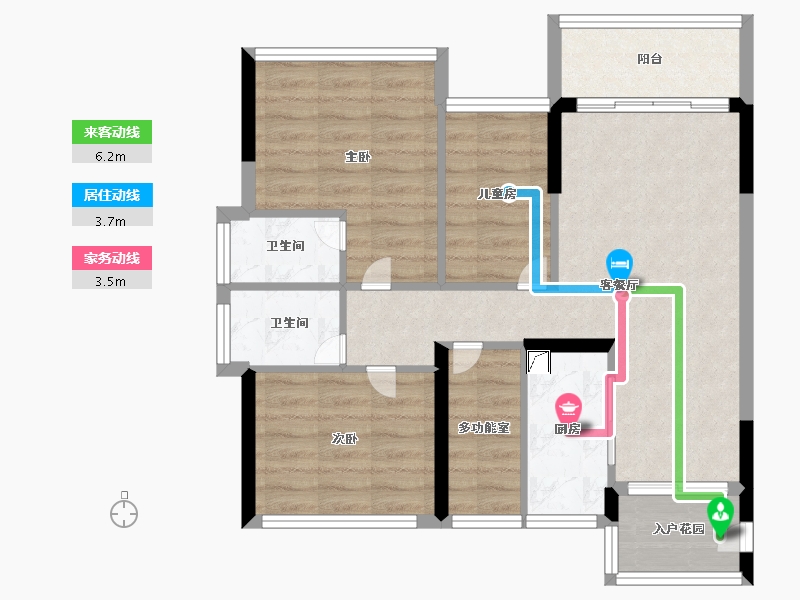 广东省-珠海市-五洲富山园-72.00-户型库-动静线