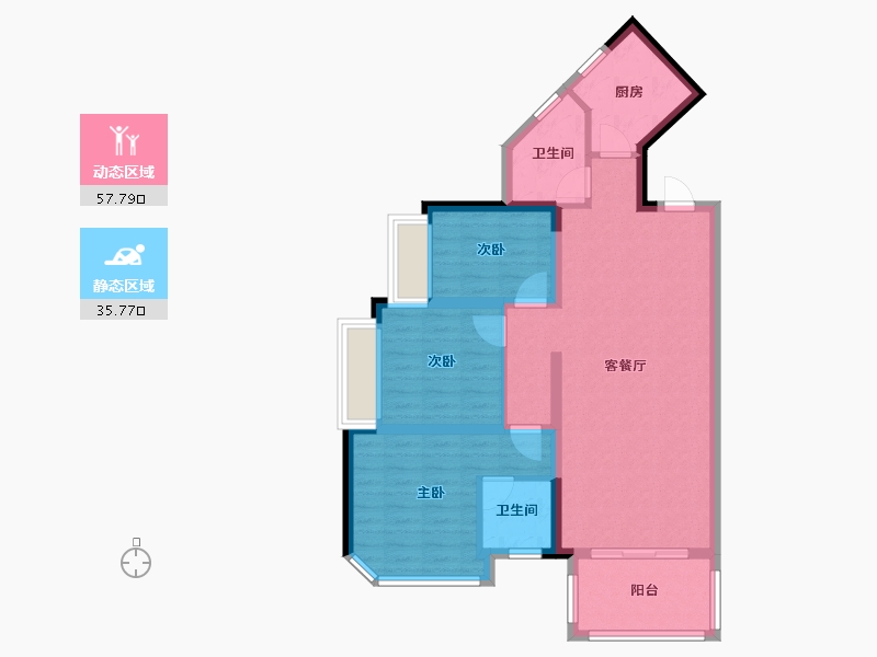 广东省-汕头市-江南梅湾-82.00-户型库-动静分区