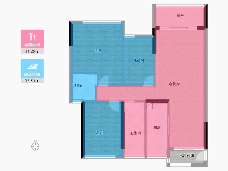 广东省-珠海市-五洲富山园-73.00-户型库-动静分区