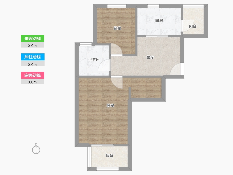 上海-上海市-塘和家园登云苑-54.03-户型库-动静线