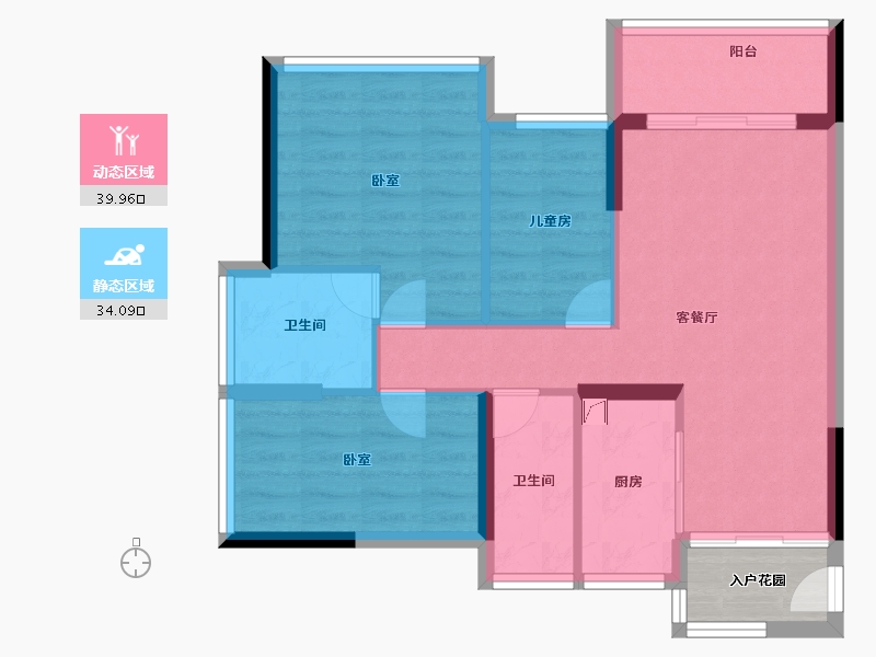 广东省-珠海市-五洲富山园-69.00-户型库-动静分区