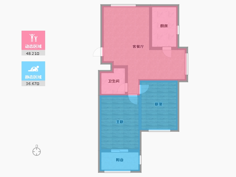 山东省-济南市-紫薇阁山庄-75.31-户型库-动静分区