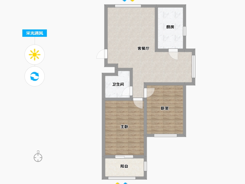 山东省-济南市-紫薇阁山庄-75.31-户型库-采光通风