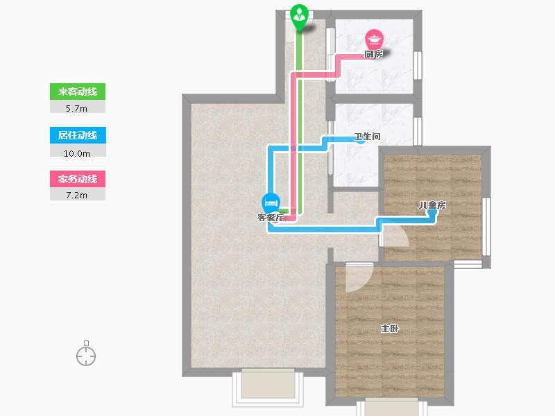 辽宁省-大连市-大连融创壹号院-62.15-户型库-动静线