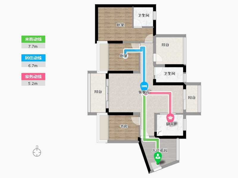 广东省-深圳市-振业时代花园-92.26-户型库-动静线