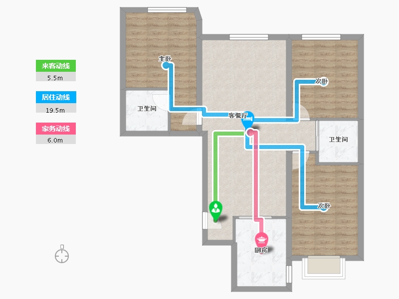 辽宁省-大连市-大连融创壹号院-86.61-户型库-动静线