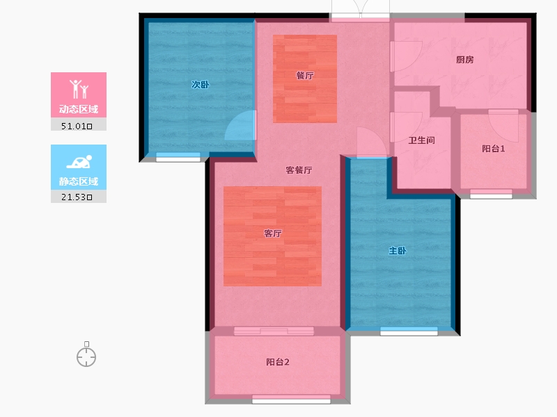 河南省-郑州市-海马公园-64.46-户型库-动静分区