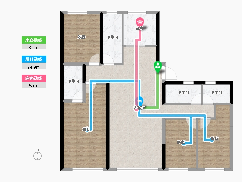 辽宁省-大连市-青云天下-113.44-户型库-动静线