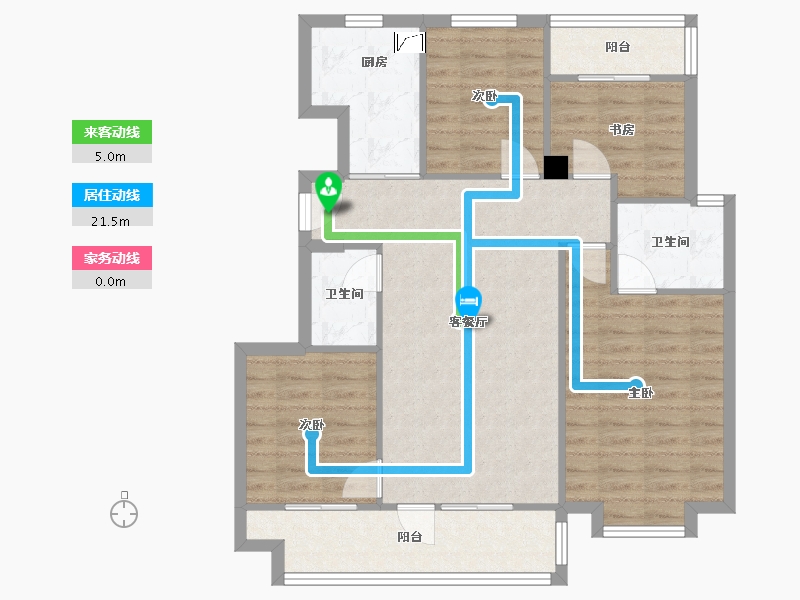 北京-北京市-路劲御河府-103.32-户型库-动静线