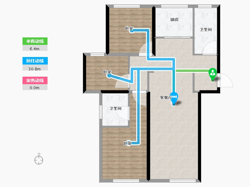 辽宁省-大连市-青云天下-112.26-户型库-动静线