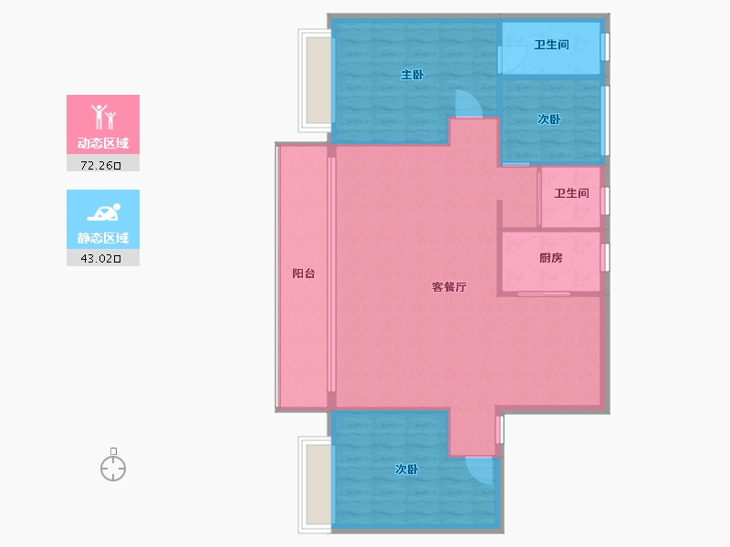 山东省-菏泽市-锦呈花园-120.00-户型库-动静分区