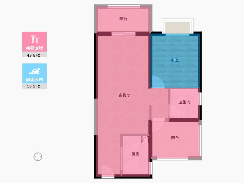 广东省-惠州市-碧桂园十里银滩维港湾-53.30-户型库-动静分区