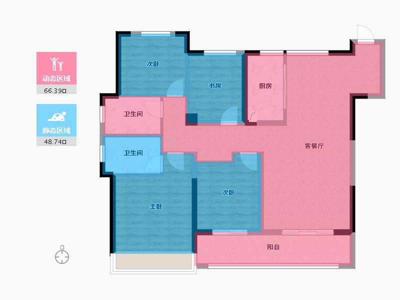 浙江省-嘉兴市-金地·天元鸣望邸-103.01-户型库-动静分区