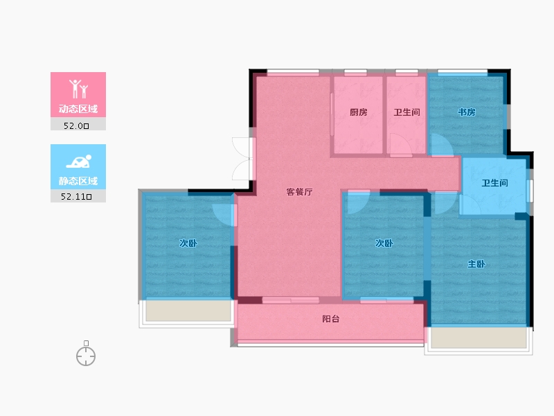 浙江省-嘉兴市-万城万杭府-93.76-户型库-动静分区