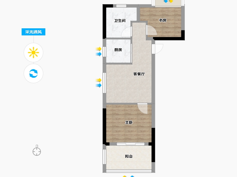 湖北省-仙桃市-沔阳天泽园-47.50-户型库-采光通风