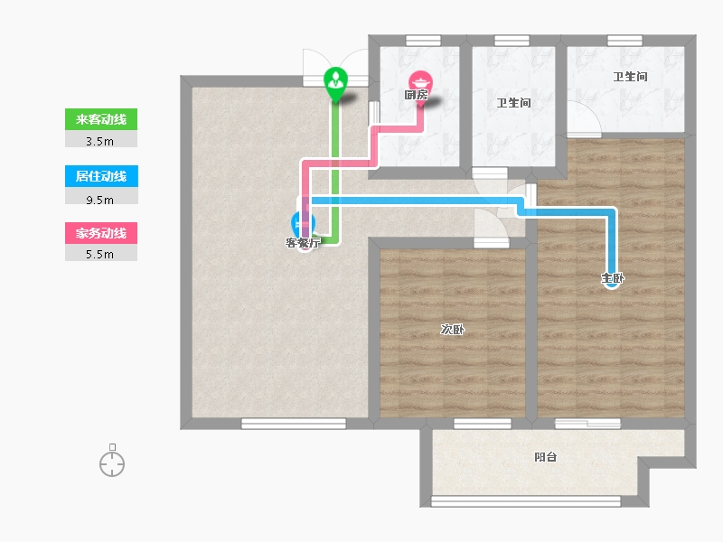 山东省-淄博市-东方星城塾香园-87.00-户型库-动静线