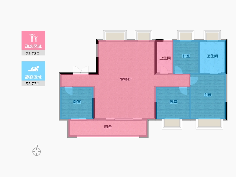 北京-北京市-碧桂园·都荟锦-114.44-户型库-动静分区