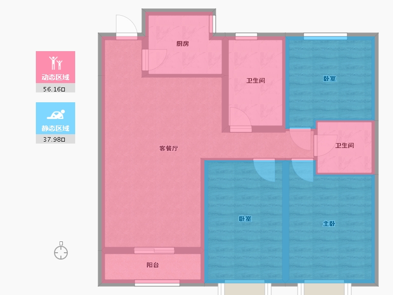 山西省-吕梁市-嘉和园-90.00-户型库-动静分区