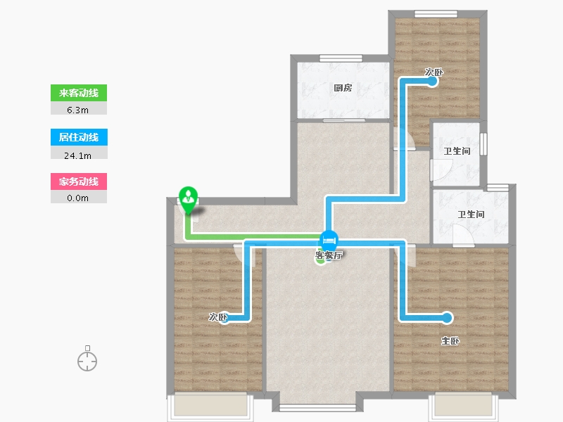 陕西省-西安市-华润紫云府-122.90-户型库-动静线