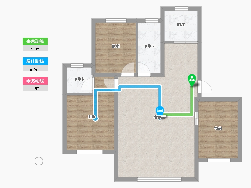 辽宁省-大连市-英伦铭筑-74.91-户型库-动静线