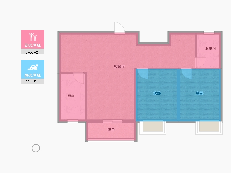 河北省-衡水市-江南御府-70.00-户型库-动静分区