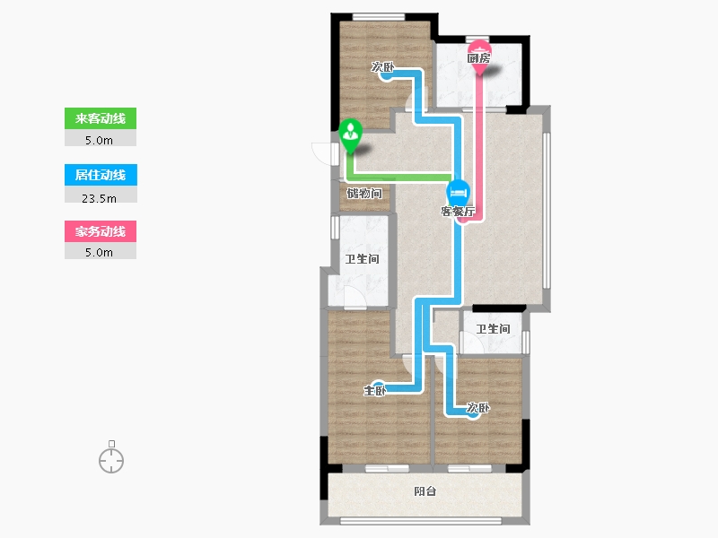 浙江省-嘉兴市-环汇商业广场臻颐府-92.00-户型库-动静线