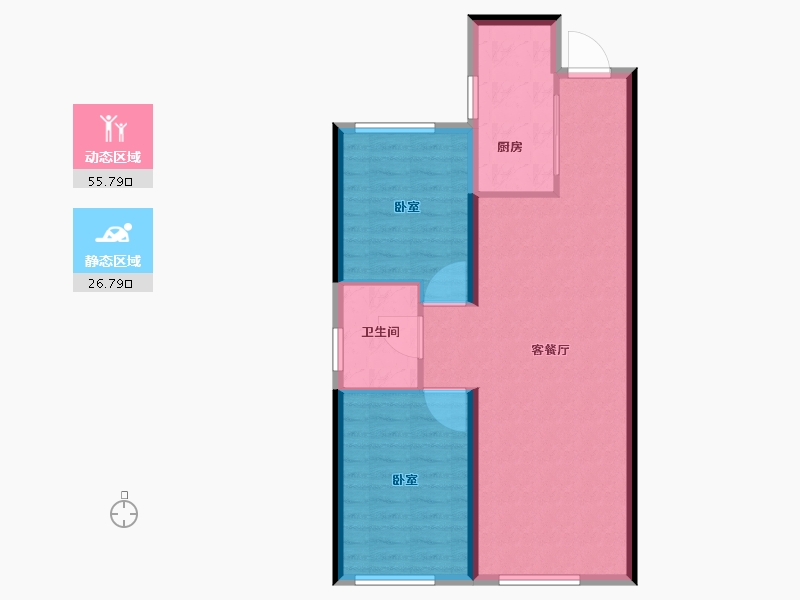 辽宁省-大连市-青云天下-75.01-户型库-动静分区