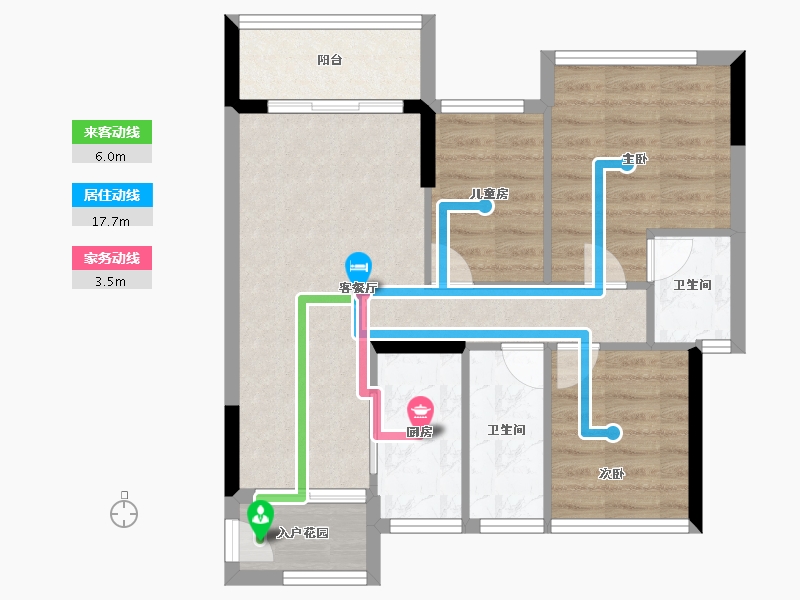 广东省-珠海市-五洲富山园-66.00-户型库-动静线