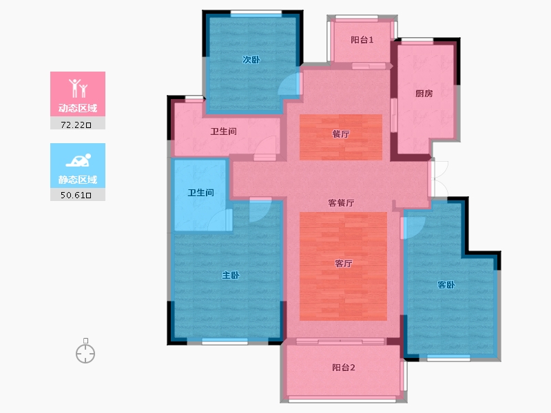 河南省-郑州市-郑东华府·TIVOLI-110.01-户型库-动静分区