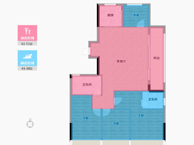 浙江省-杭州市-奥城望-120.00-户型库-动静分区