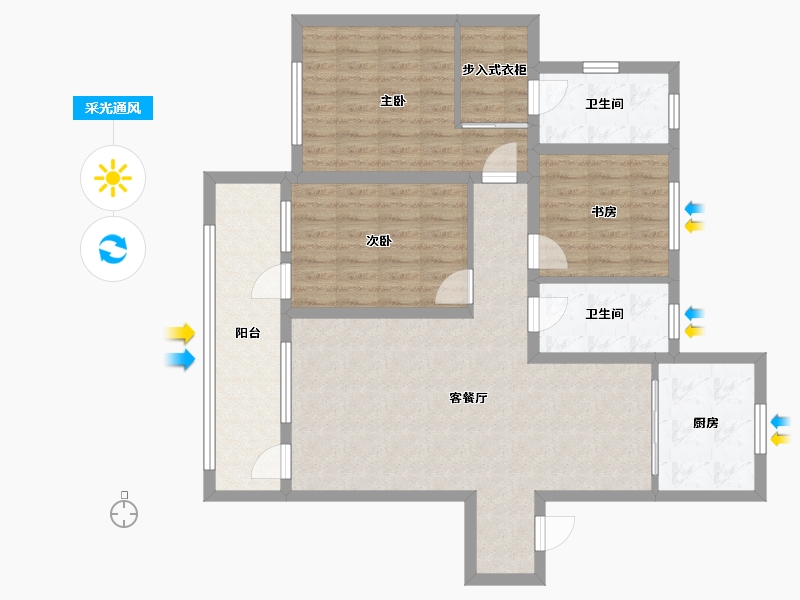 山东省-青岛市-中铁建设集团有限公司华中分公司青岛海洋活力区项目-106.00-户型库-采光通风