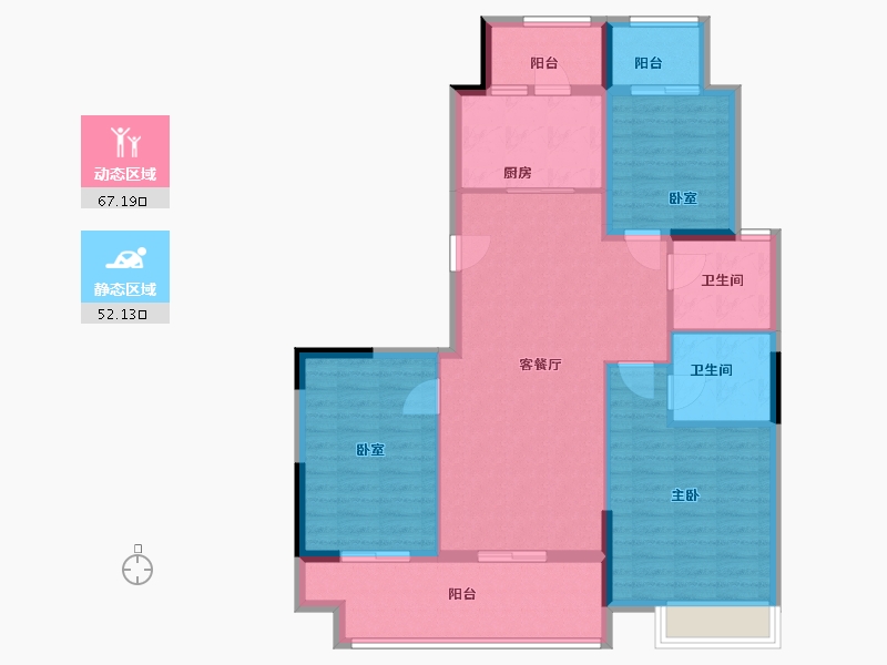 江苏省-淮安市-凤凰星城-108.00-户型库-动静分区