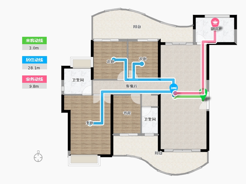 广东省-深圳市-大中华·深汕湾1号-170.26-户型库-动静线