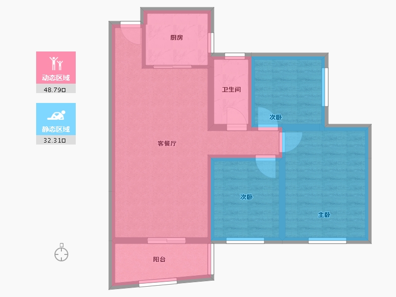 广西壮族自治区-南宁市-区供销社宿舍-80.00-户型库-动静分区