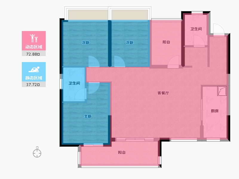 广东省-广州市-哈哈小区-99.00-户型库-动静分区