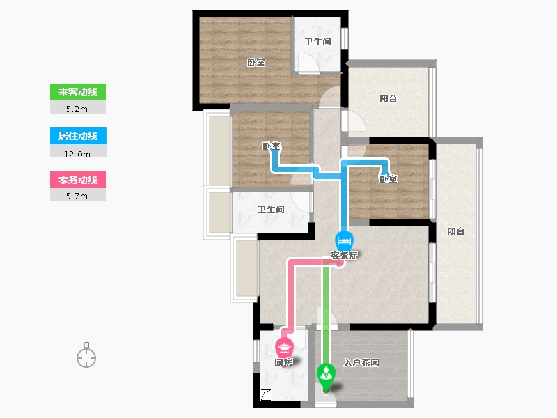 广东省-深圳市-振业时代花园-94.00-户型库-动静线