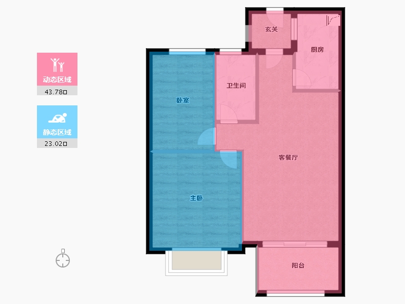 福建省-福州市-先生的山-60.00-户型库-动静分区